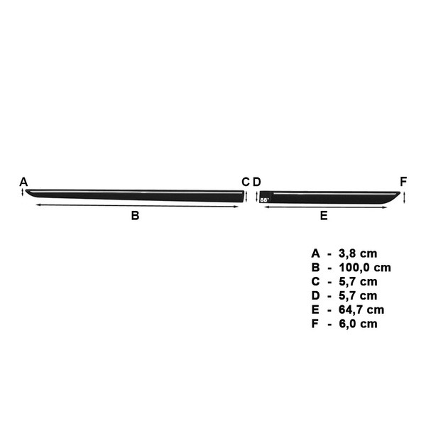Protezioni nere laterali per auto Alfa Romeo Giulietta Hatchback (2010-....)
