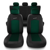 Coprisedili compatibili con BMW X6 E71, E72, F16 (2008-2019) - fodere sedili universali - set coprisedili auto - S-GR