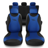 Coprisedili compatibili con BMW X1 I, II (2009-2022) - fodere sedili universali - set coprisedili auto - TR-BL