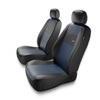 Coprisedili anteriori compatibili con Seat Leon I, II, III (1999-2019) - fodere sedili universali - set coprisedili auto - 2XL-BL