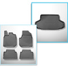 Completo di tappetini e tappetino per bagagliaio TPE per: Honda e 03.2020-2024 (Hatchback)