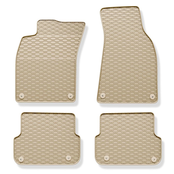 Tappetini auto in gomma compatibili con Audi A5 8T Sportback (2007-2016) - tappeti gomma - beige - 4 pz.
