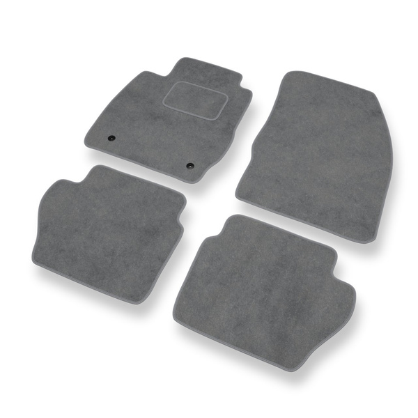 Premium tappetini auto in velluto compatibili con Ford Fiesta VI Hatchback, Van (2008-2012) - tappeti auto grigio