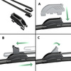 Spazzola tergicristallo anteriore compatibile con Aixam Crossline Hatchback (2005-....) - lama tergilunotto per auto - piatte