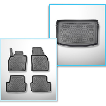 Completo di tappetini e tappetino per bagagliaio TPE per: Volkswagen Polo VI 10.