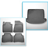 Completo di tappetini e tappetino per bagagliaio TPE PREMIUM per: Kia Sorento II 10.2012-01.2015 (SUV) - 7 posti; sedili 3a fila abbassati