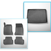 Completo di tappetini e tappetino per bagagliaio TPE per: Mercedes-Benz Classe B W246 10.2011-12.2018 (Sports Tourer) - bagagliaio inferiore; senza vario box (senza EASY VARIO PLUS SYSTEM)