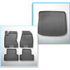 Completo di tappetini e tappetino per bagagliaio TPE PREMIUM per: Nissan X-Trail II T31 06.2007-07.2014 (SUV) - bagagliaio inferiore