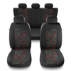 Coprisedili compatibili con Citroen C3 Aircross I, II (2017-....) - fodere sedili universali - set coprisedili auto - UNE-RD