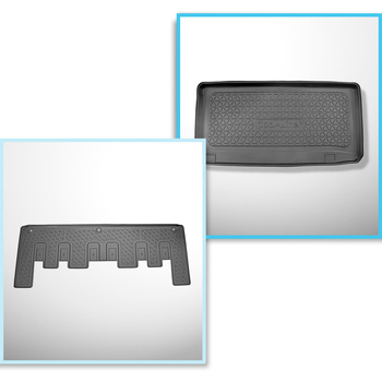 Completo di tappetini e tappetino per bagagliaio TPE per: Ford Tourneo Custom 02