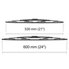 Spazzole tergicristallo anteriori compatibili con Renault Trafic II Van (05.2001-12.2014) - tergicristalli auto - lame tergilunotto - spazzole standard