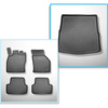 Completo di tappetini e tappetino per bagagliaio TPE per: Volkswagen Golf VII 09.2013-06.2020 (Variant)