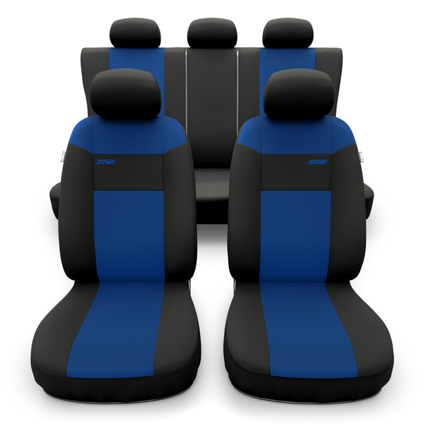 Coprisedili compatibili con Alfa Romeo 166 I, II, III (1998-2007) - fodere sedili universali - set coprisedili auto - RSL-BL
