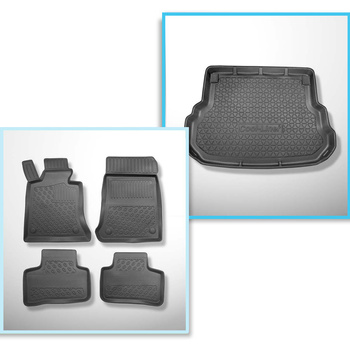 Completo di tappetini e tappetino per bagagliaio TPE PREMIUM per: Mercedes-Benz GLK X204 SUV (06.2008-08.2015)