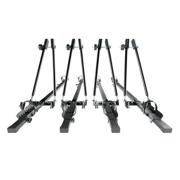 4x Portabici da tetto, Portabiciclette con barra in acciaio - 4xM-04