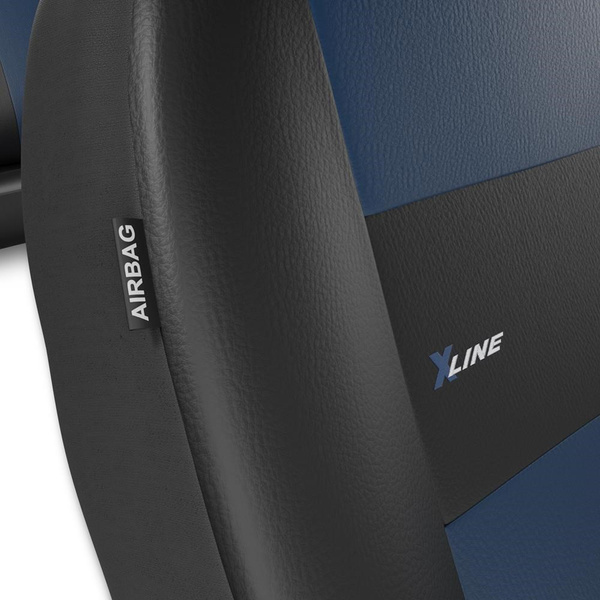 Coprisedili anteriori compatibili con Mitsubishi L200 I, II, III, IV, V, VI (1993-....) - fodere sedili universali - set coprisedili auto - 2XL-BL