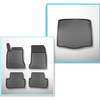 Completo di tappetini e tappetino per bagagliaio TPE per: Mercedes-Benz CLA C117 03.2013-03.2019 (Coupé) - senza ala sinistra