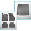 Completo di tappetini e tappetino per bagagliaio TPE per: Volkswagen Golf VIII 11.2020-.... (Variant) - bagagliaio superiore; pavimento mobile nella posizione più alta; non per versione mHEV