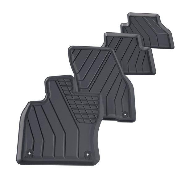 Tappetini Auto in TPE compatibili con Volkswagen Caddy V Van (2021-....) - tappeti auto neri