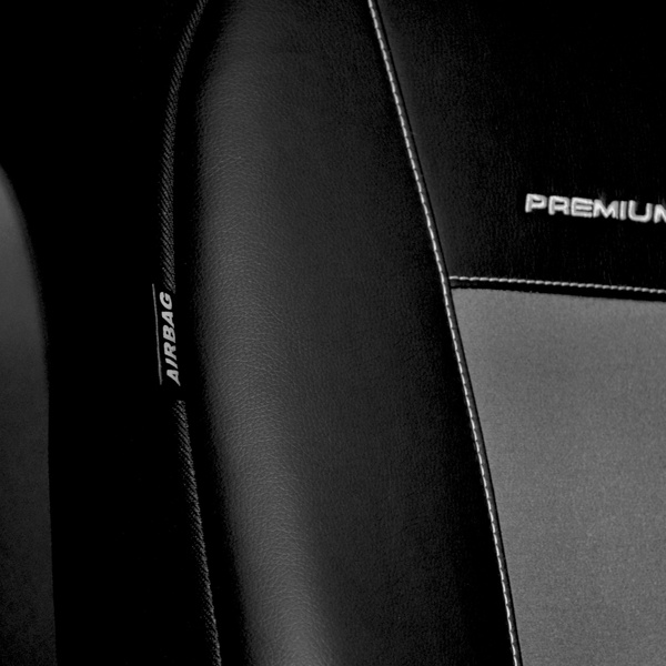 Coprisedili su misura compatibili con Dacia Sandero II Hatchback (2012-2020) - fodere sedili - set coprisedili auto - grigio