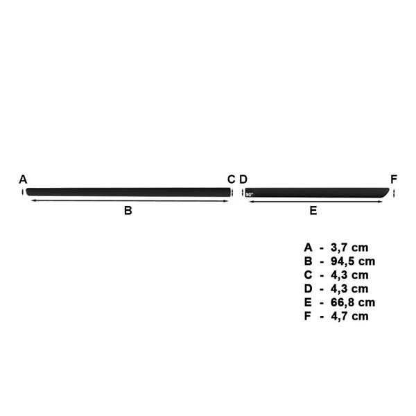 Protezioni nere laterali per auto Volkswagen Golf VI Hatchback (2008-2012) - (lunghezza protezioni: 945mm; 668mm)