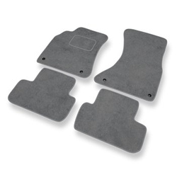 Premium tappetini auto in velluto compatibili con Audi A4 IV B8 Avant, Sedan (2008-2015) - tappeti auto grigio