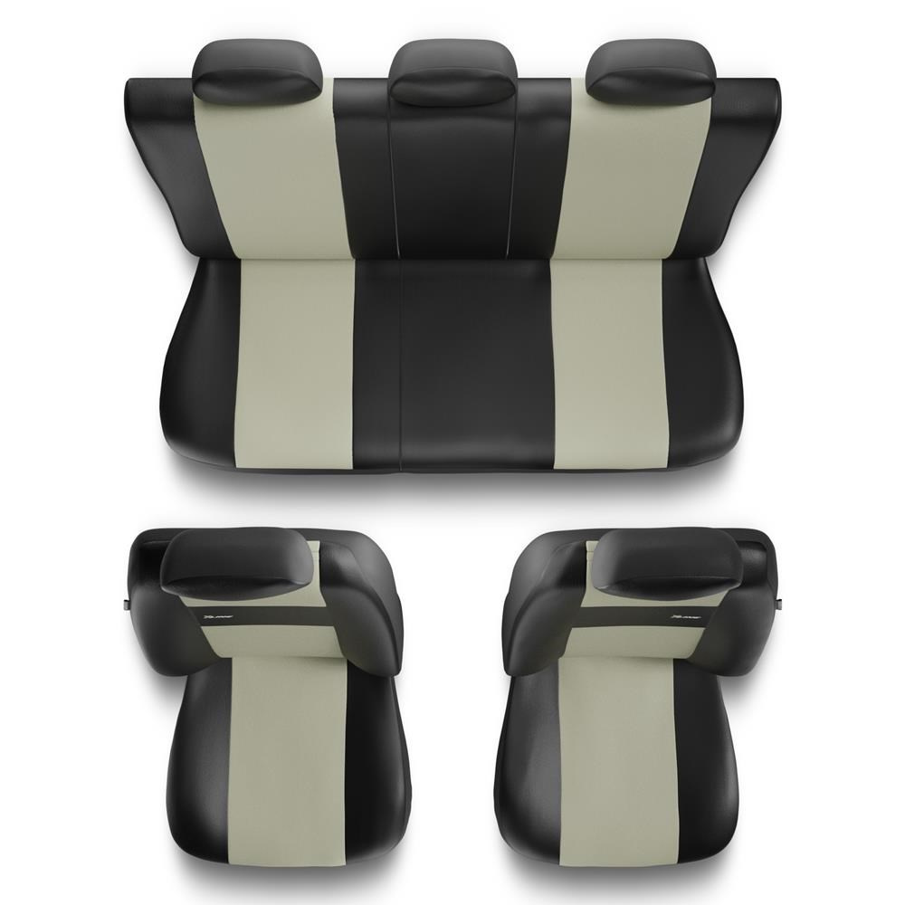 Coprisedili compatibili con Nissan Qashqai I, II (2007-2019) - fodere sedili  universali - set coprisedili auto - XL-BE beige