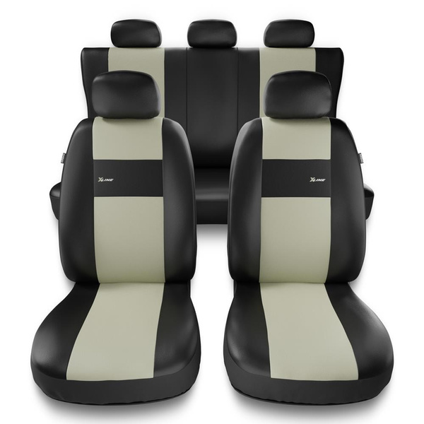 Coprisedili compatibili con Alfa Romeo 166 I, II, III (1998-2007) - fodere sedili universali - set coprisedili auto - XL-BE