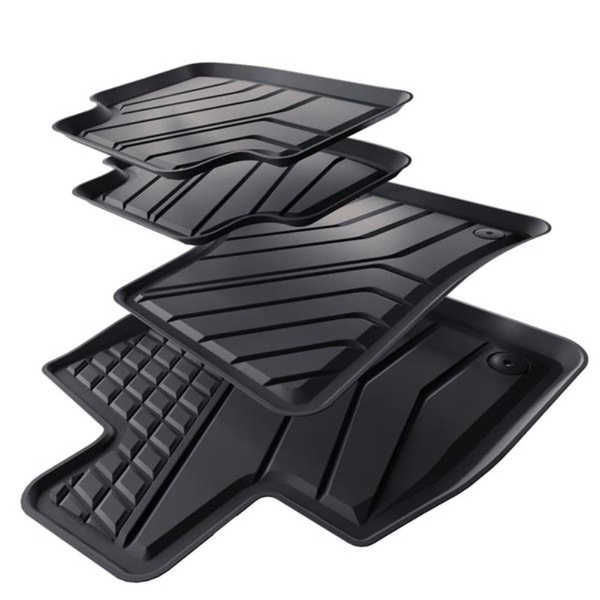 Tappetini Auto in TPE compatibili con Audi Q3 II SUV (2018-....) - tappeti auto neri