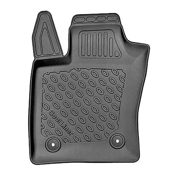 Completo di tappetini e tappetino per bagagliaio TPE per: Jeep Compass II MP 08.2017-.... (SUV) - con pavimento mobile del bagagliaio; per il livello superiore e inferiore del pavimento; non per versione Plug-in ibrida