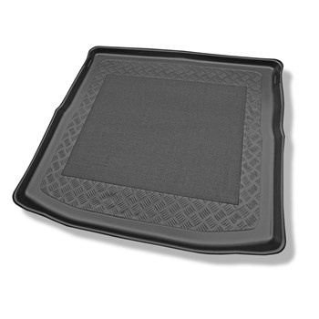 Vasca baule compatibile con Mitsubishi Outlander III SUV (09.2012-2022) - 5/7 posti; sedili 3a fila abbassati (con e senza subwoofer); anche per la versione Hybrid PHEV - tappetino per bagagliaio - tappeto bagagliaio per auto