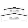 Spazzole tergicristallo anteriori compatibili con Jeep Cherokee V SUV (01.2014-2020) - tergicristalli auto - lame tergilunotto - spazzole piatte