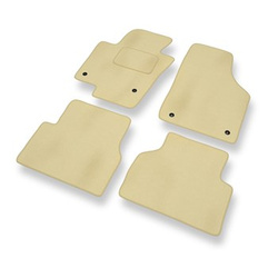 Premium tappetini auto in velluto compatibili con Volkswagen Tiguan SUV (2007-2016) - tappeti auto beige