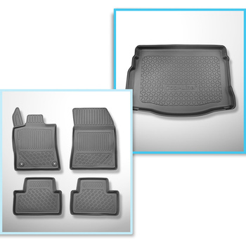 Completo di tappetini e tappetino per bagagliaio TPE per: DS 4 E-Tense Plug-in H
