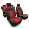 Coprisedili compatibili con Alfa Romeo 166 I, II, III (1998-2007) - fodere sedili universali - set coprisedili auto - RSL-RD