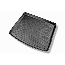 Vasca baule compatibile con Skoda Karoq SUV (11.2017-....) - vano superiore; con ruota di scorta piena; piano di carico regolabile in posizione più alta - tappetino per bagagliaio - tappeto bagagliaio per auto