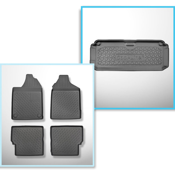 Completo di tappetini e tappetino per bagagliaio TPE per: Aixam Miniauto Cross 2