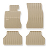 Tappetini auto in gomma compatibili con BMW 5 E60, E61 (2003-2010) - tappeti gomma - beige