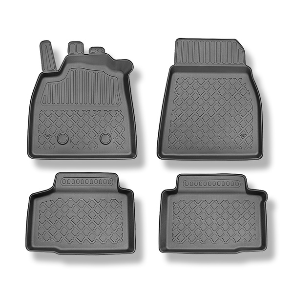 Tappetini Auto in TPE compatibili con Dacia Duster III SUV (06.2024-....) - non per versione Mild Hybrid - tappeti auto neri