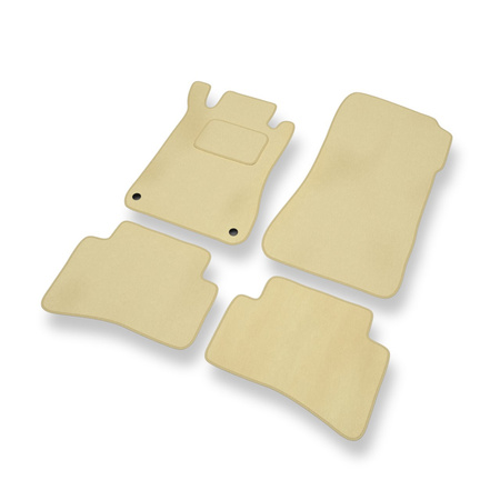 Premium tappetini auto in velluto compatibili con Mercedes-Benz Classe C W203 (2000-2007) - tappeti auto beige