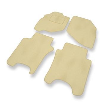 Premium tappetini auto in velluto compatibili con Honda City IV (2002-2008) - tappeti auto beige