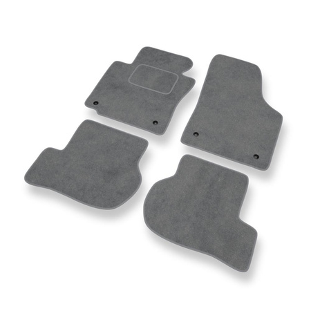 Premium tappetini auto in velluto compatibili con Seat Leon II (2005-2012) - tappeti auto grigio