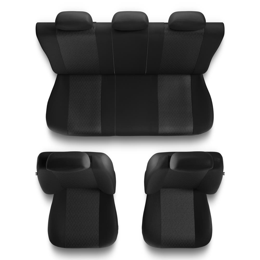 Coprisedili compatibili con Fiat Doblo I, II, III, IV (2000-2019) - fodere  sedili universali - set coprisedili auto - CM-G grigio