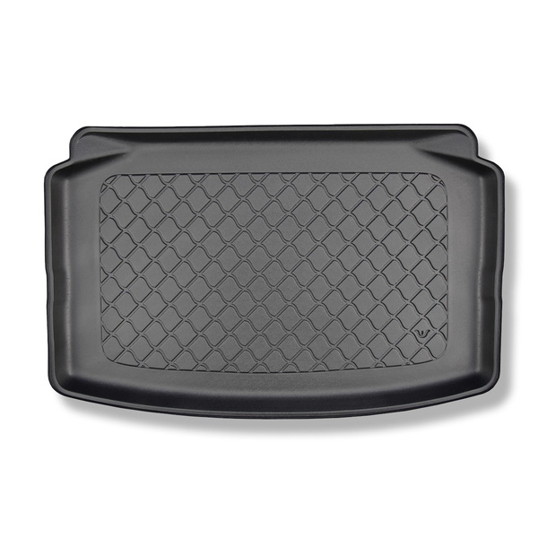 Vasca baule compatibile con Volkswagen Polo VI 2G AW Hatchback (10.2017-....) - vano inferiore; modelli senza piano di carico regolabile - tappetino per bagagliaio - tappeto bagagliaio per auto