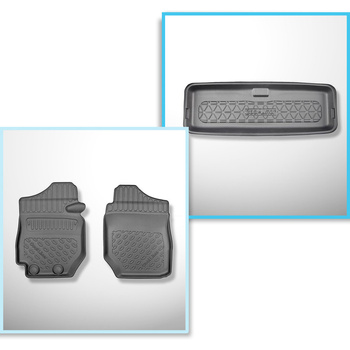 Completo di tappetini e tappetino per bagagliaio TPE per: Suzuki Jimny II GJ 10.