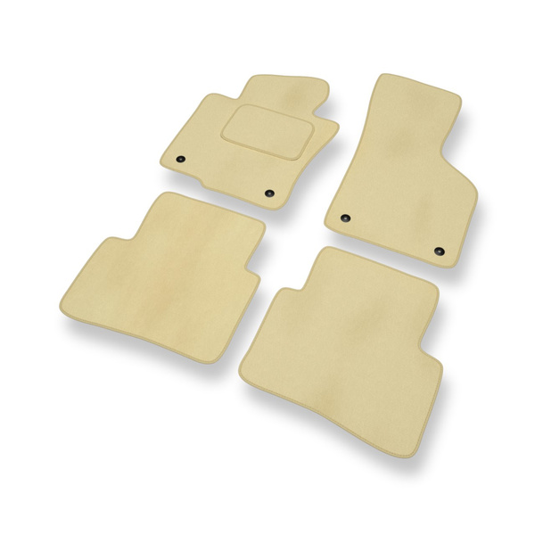 Premium tappetini auto in velluto compatibili con Volkswagen Passat B7 Berlina, Variant (2010-2014) - tappeti auto beige