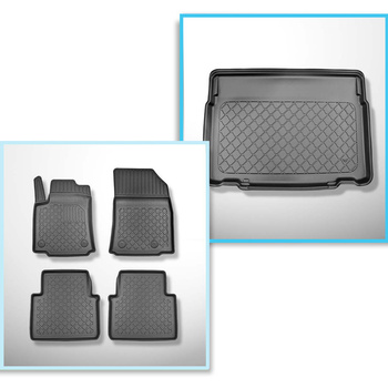 Completo di tappetini e tappetino per bagagliaio TPE per: Citroen C3 Aircross 11