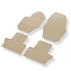 Tappetini auto in gomma compatibili con Volvo S60 II Berlina (2010-2019) - tappeti gomma  - beige - 4 pz.