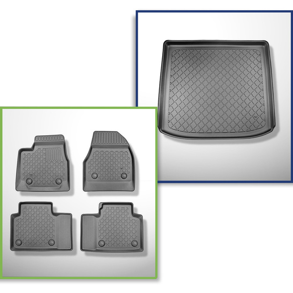 Completo di tappetini e tappetino per bagagliaio TPE per: Aiways U5 12.2020-.... (SUV)