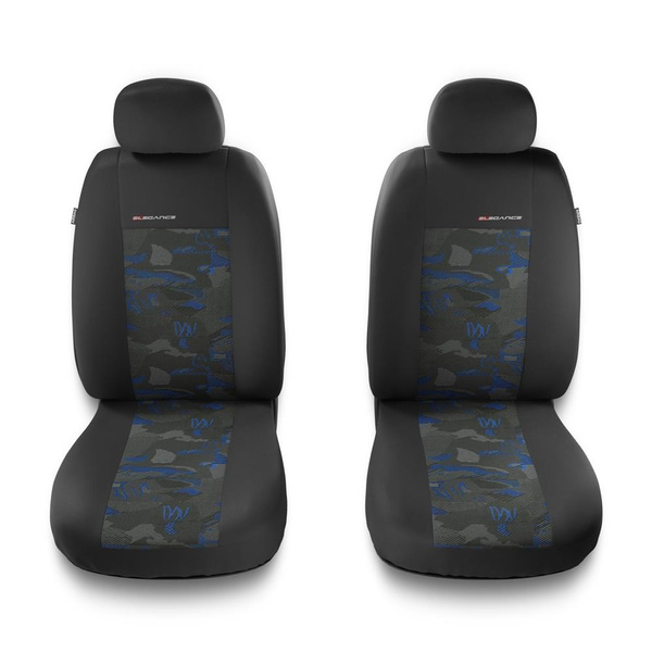 Coprisedili anteriori compatibili con Citroen Xantia I, II (1993-2001) - fodere sedili universali - set coprisedili auto - 2UNE-BL